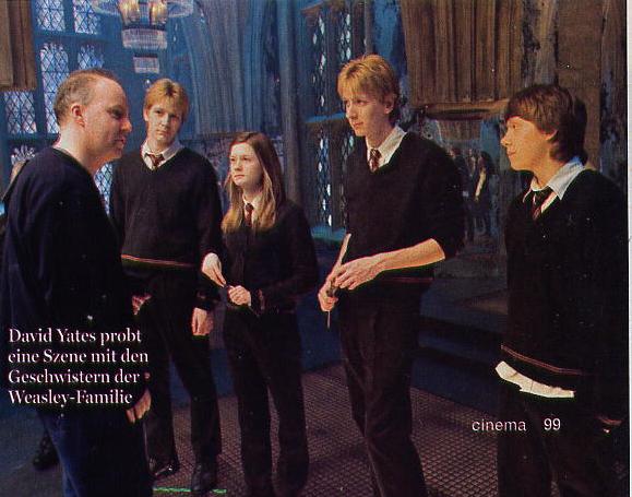 El director amb els quatre germans Weasley
